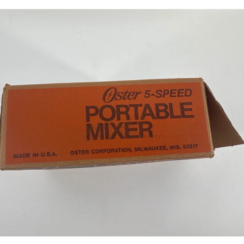 Oster Portable Mixer 5-Speed Harvest Gold Vintage 355-04 New Open Box